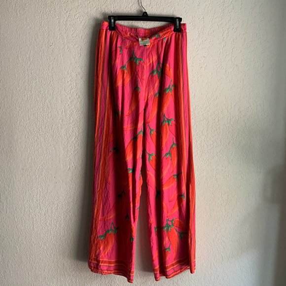 FARM Rio Pants - Farm Rio Wide-Leg Floral Pants